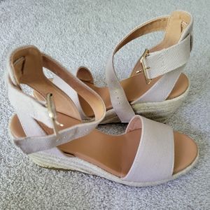 J. Crew Tan Wedge Espadrilles